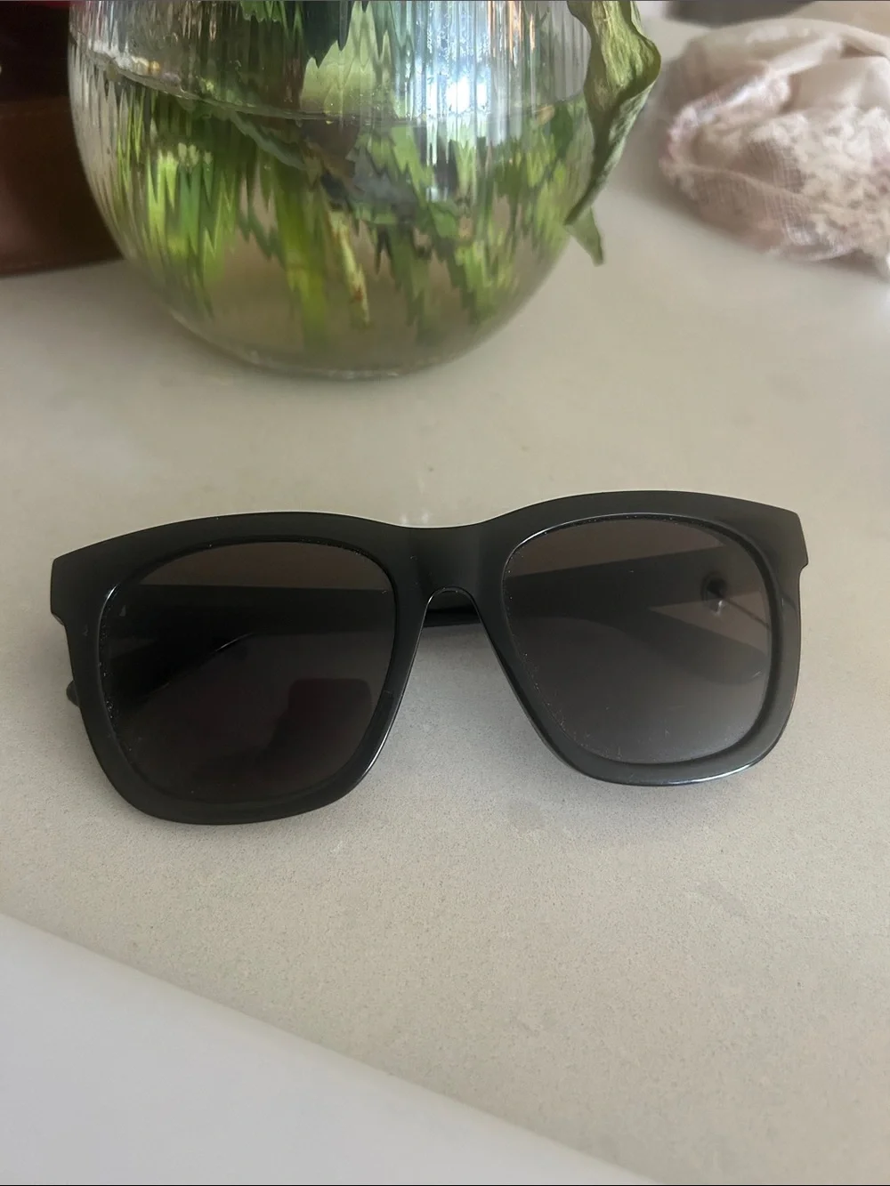 Yves Saint Laurent Black Square-Frame Women's Sunglasses